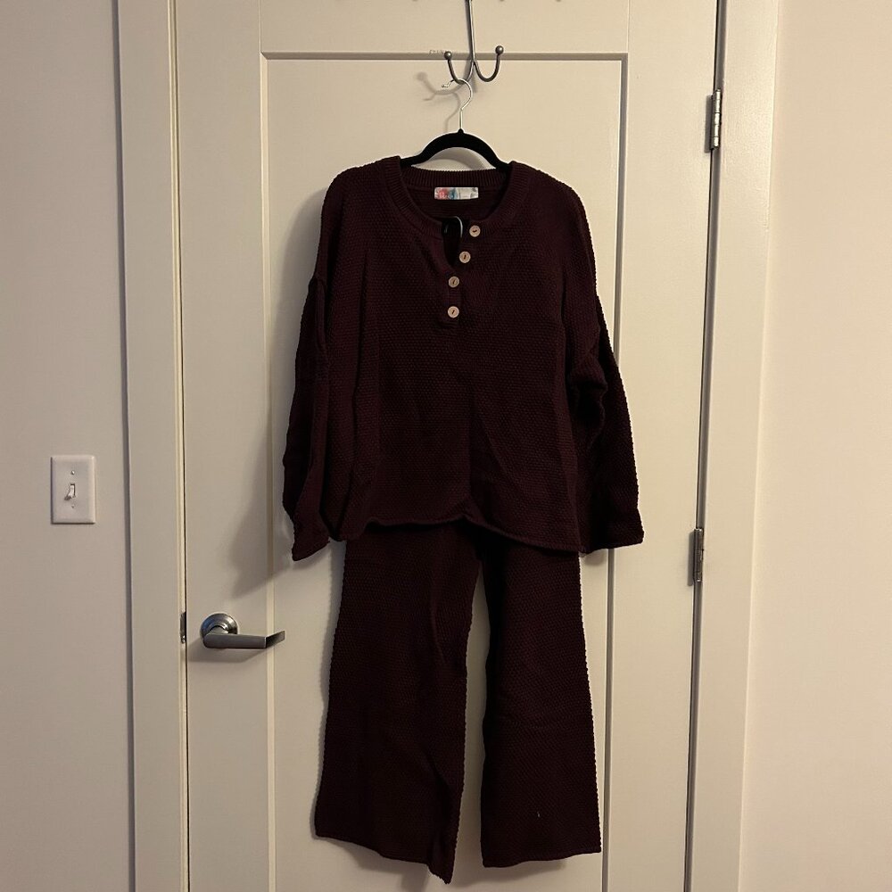 Free People Hailee Sweater Set in Purple